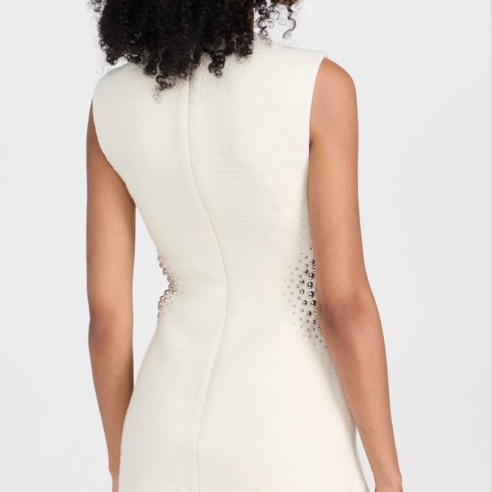 A.L.C. Cream Mini Dress with Silver Accents - Picture 2 of 16